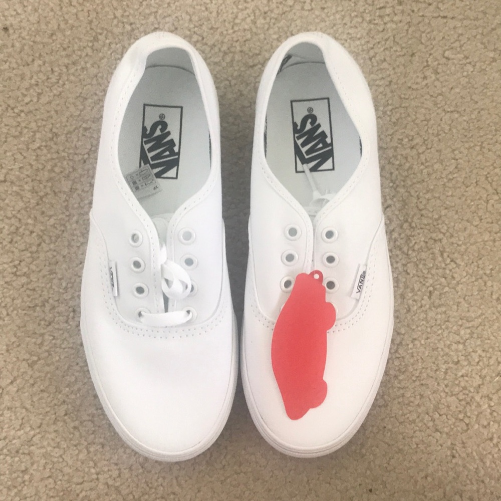 White Authentic Style Vans